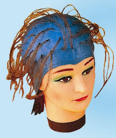 CUFFIA MECHES GOMMA BLU SOTTIL