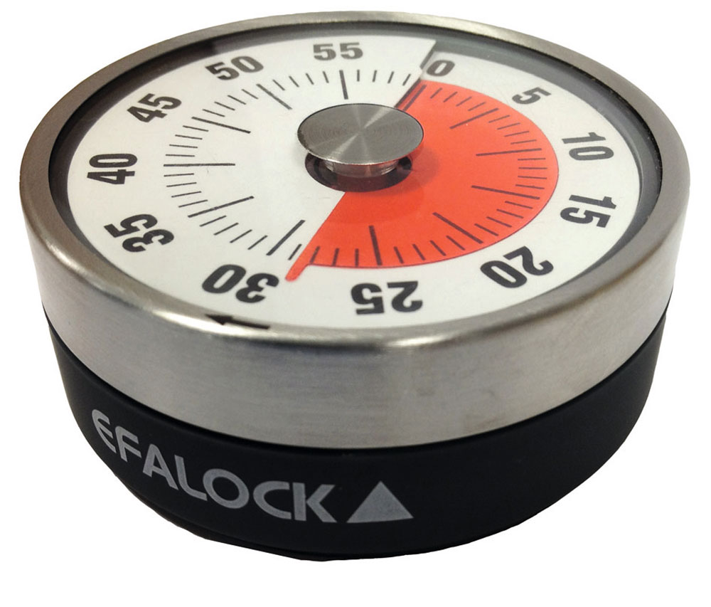 TIMER EFALOCK NAUTIK  BLAK SILVER