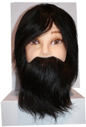 TESTINA UOMO CAPELLI 100% C/BARBA