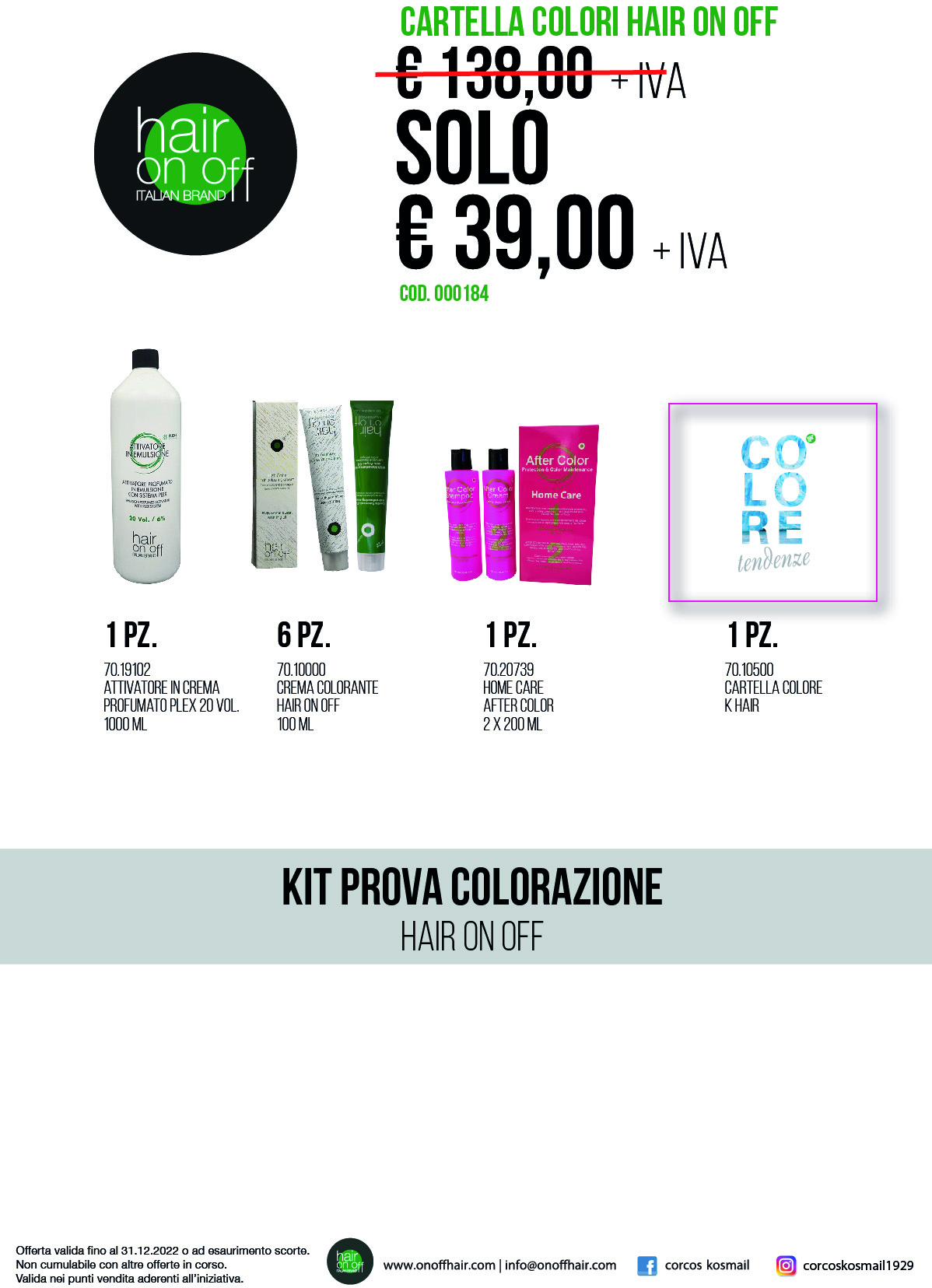 KIT PROVA COLORE HAIR ON OFF