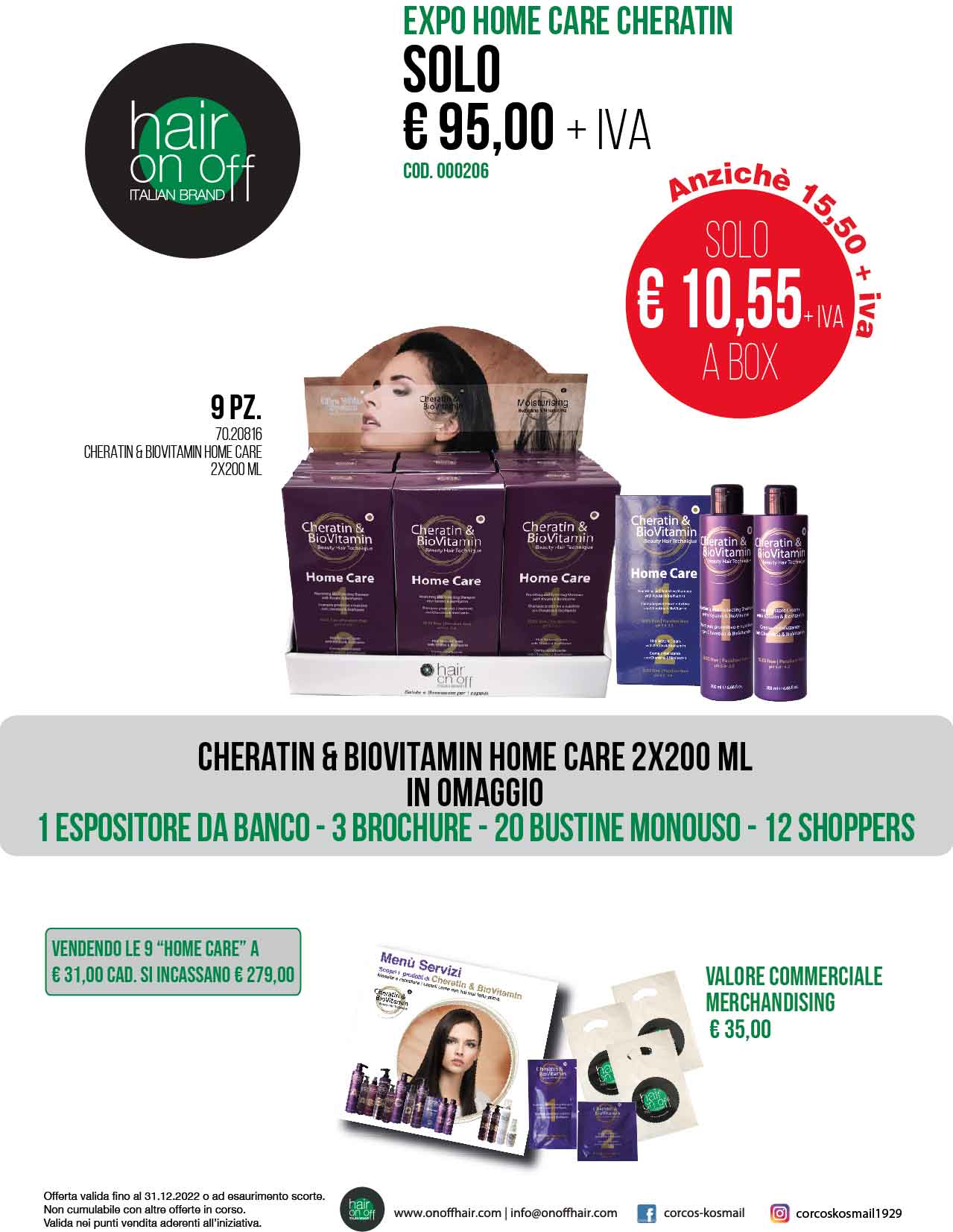 KIT EXPO HOME CARE CHERATIN 9PZ ONOFF
