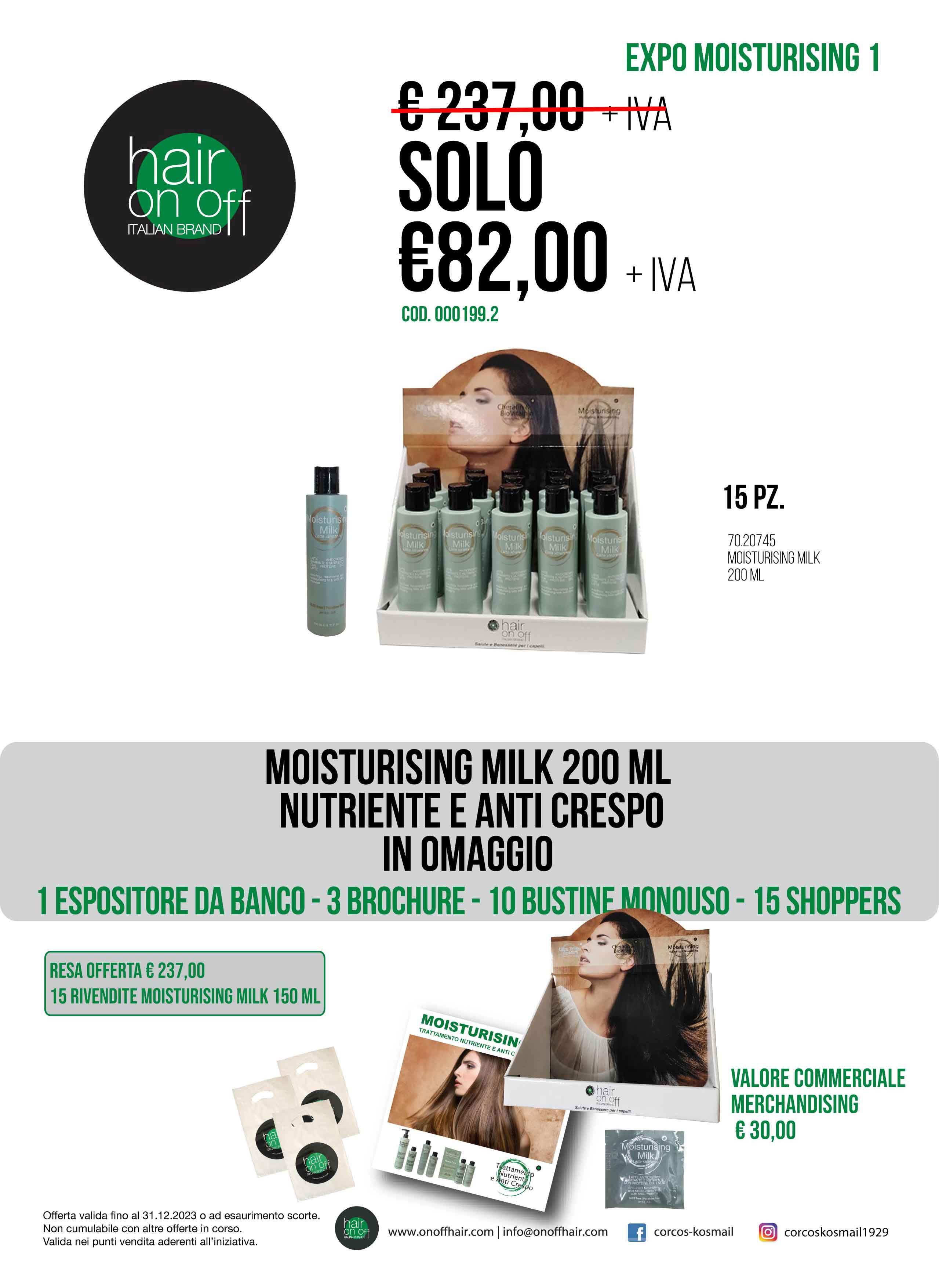 KIT EXPO MOISTURIZING 1 ONOFF 15PZ